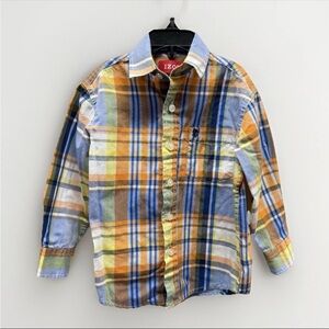 Izod Boys Toddler 2T Plaid Button Down Collared Shirt